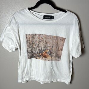 Minkpink White Graphic T-Shirt